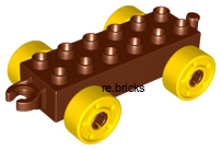 Lego® Duplo® podvozek k vláčku hnědý