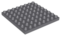 Lego® Duplo® deska 8x8 tm. šedá
