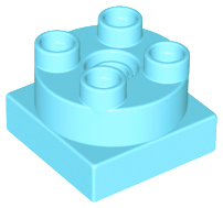 Lego® Duplo® otočná kostka 2x2 tyrkysová