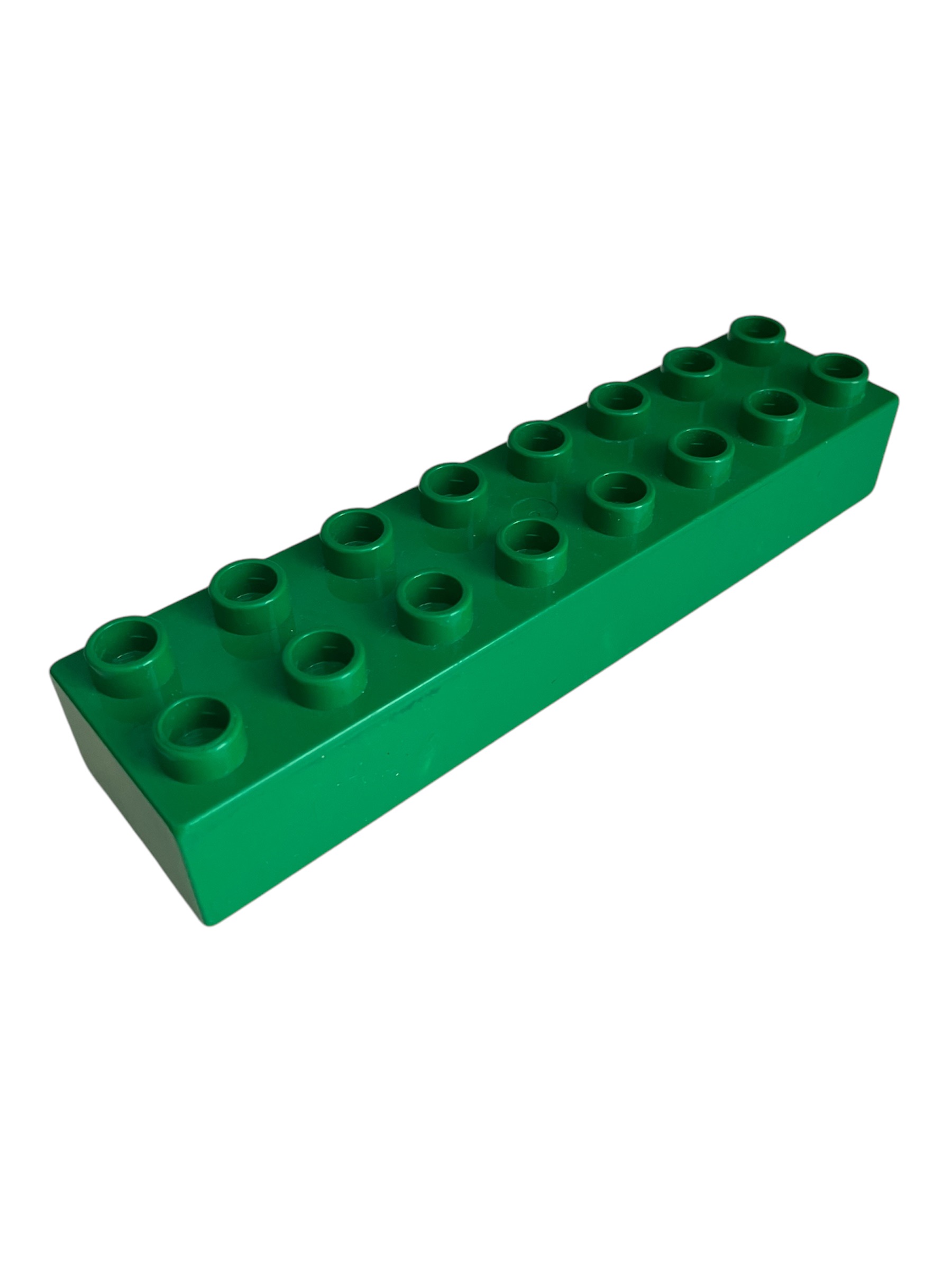 Lego Duplo kostka tm. zelená 2x8 tlustá