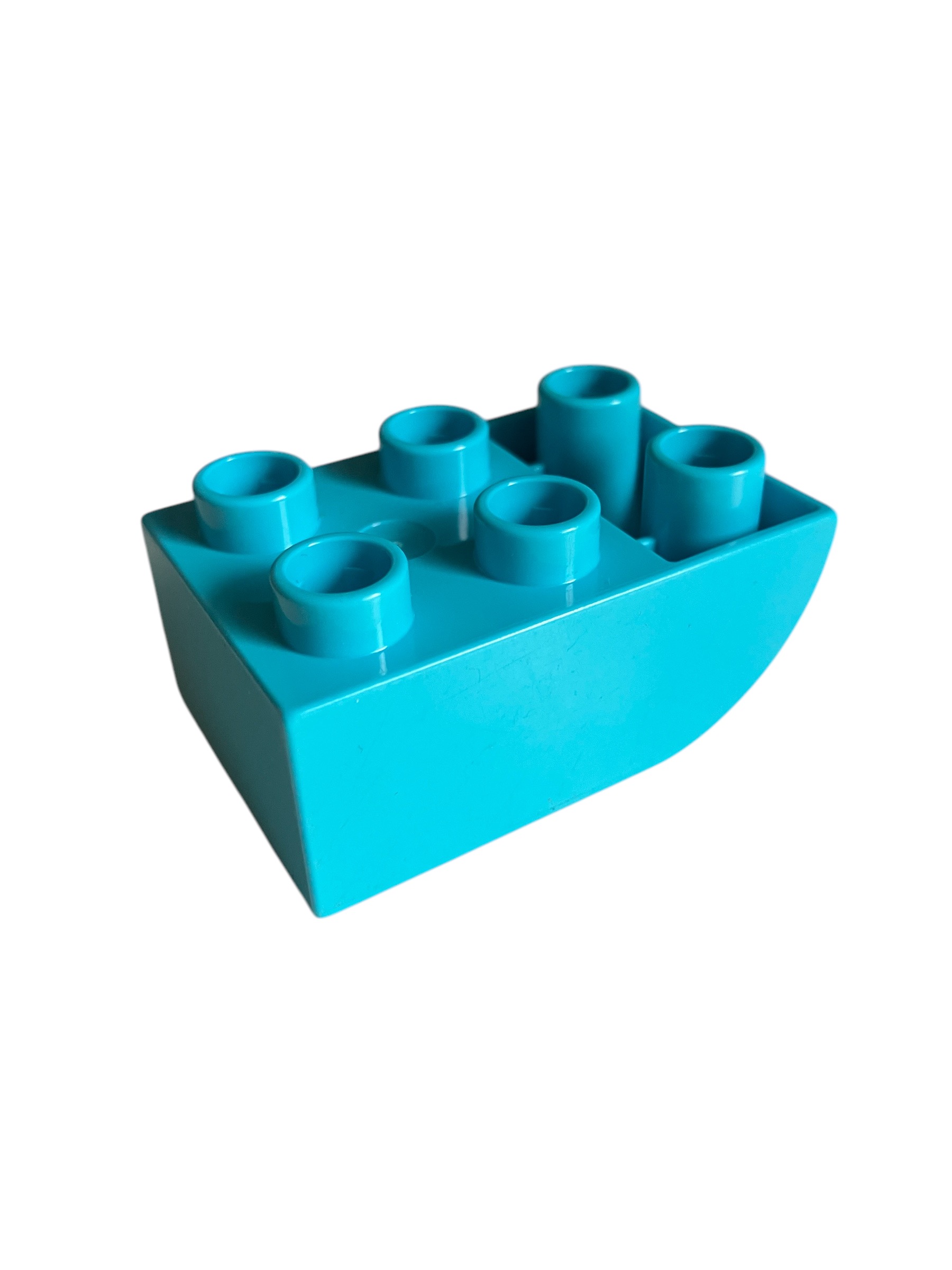 Lego® Duplo® kostka zaoblená nahoru 2x3 tyrkysová