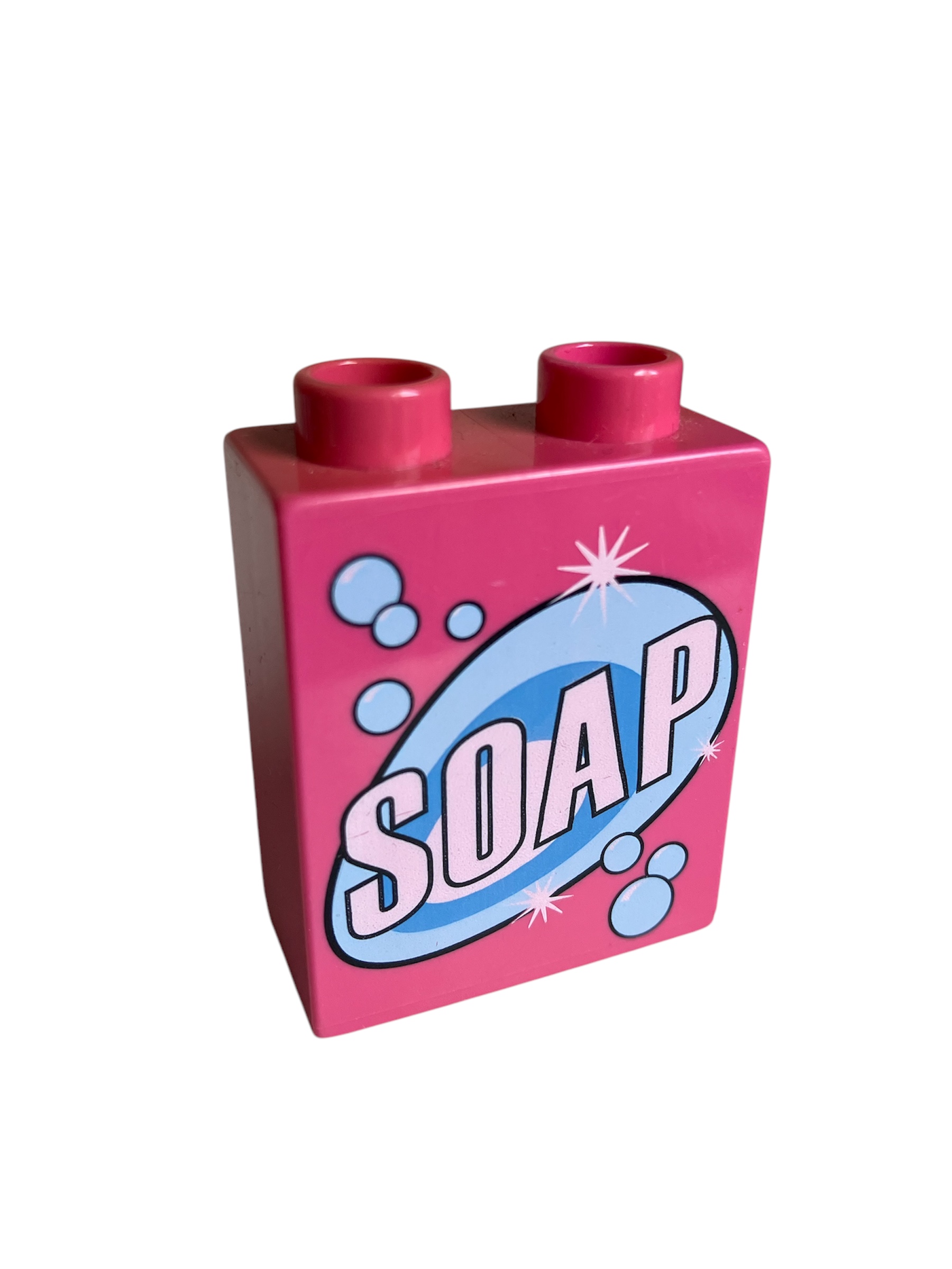 Lego® Duplo® kostka 1x2x2 s potiskem SOAP mýdlo