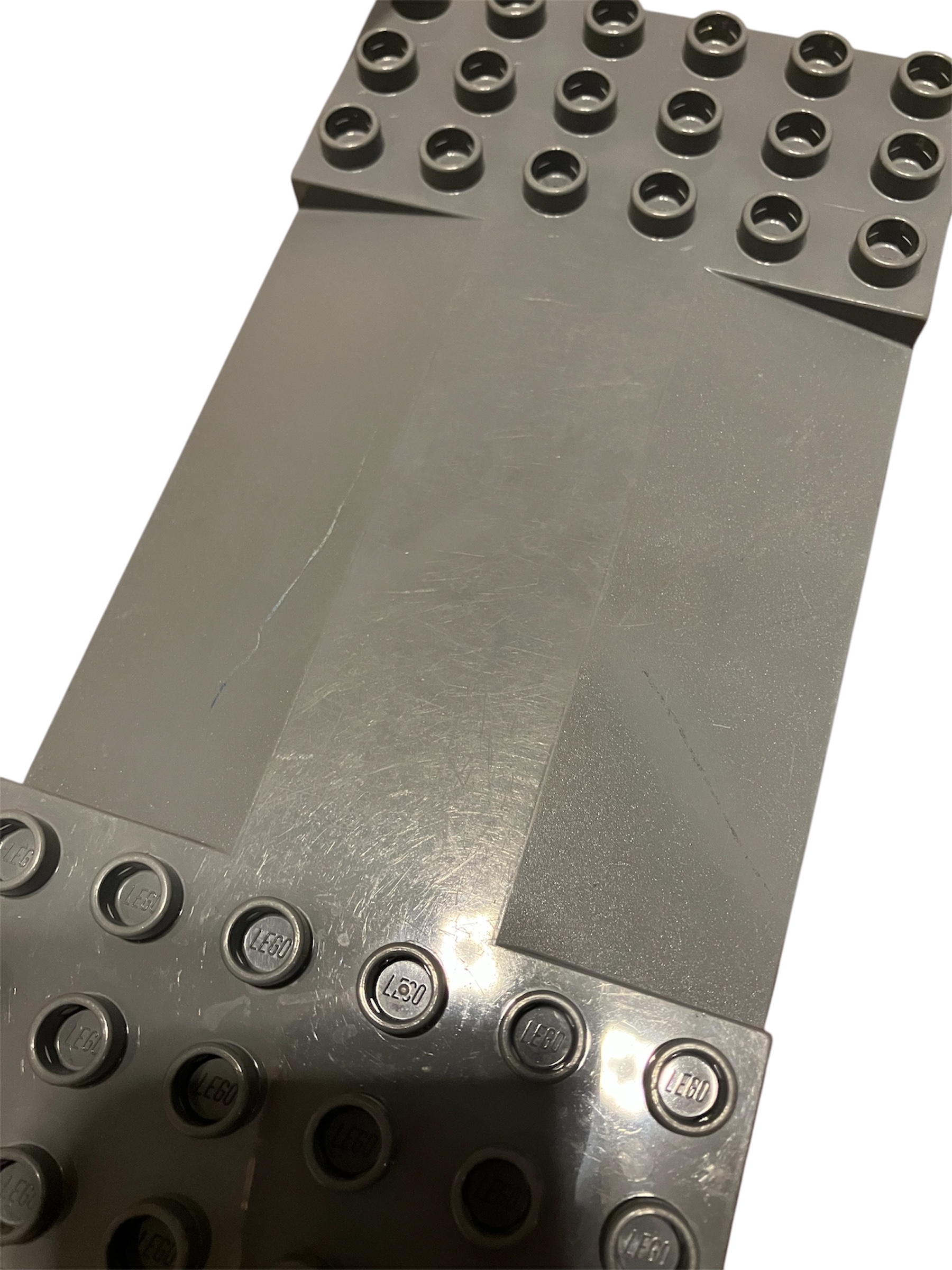 Lego® Duplo® přejezd, nájezd, podložka 6x12 tm. šedý
