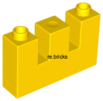 Lego Duplo hradba žlutá - HODNĚ POŠKRÁBANÉ