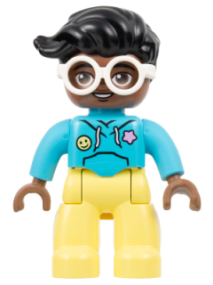 Lego® Duplo® postavička s brýlemi tmavší pleť