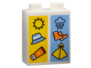 Lego® Duplo® kostka 1x2x2 počasí