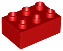 Lego® Duplo® kostka červená 2x3