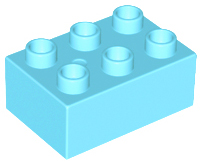 Lego® Duplo® kostka tyrkysová 2x3