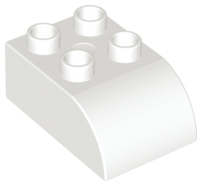 Lego® Duplo® kostka bílá zaoblená 3x2