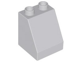 Lego Duplo zkosená kostka sv. šedá 2x2