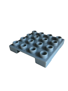Lego® Duplo® paleta 4x4 stříbrná