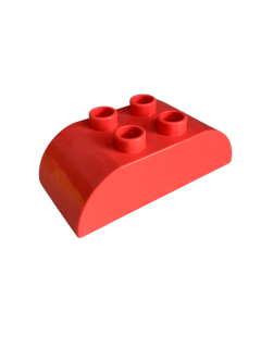 Lego Duplo kostka korálová zaoblená 4x2