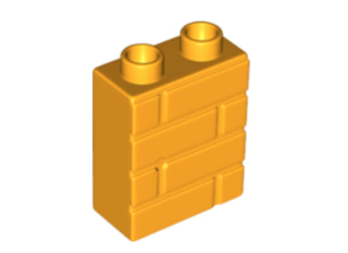 Lego Duplo kostka sv. oranžová zeď 1x2x2