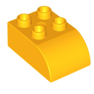Lego® Duplo® kostka sv. oranžová zaoblená 3x2