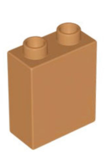 Lego Duplo kostka sv. nugátová 1x2x2