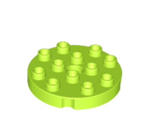 Lego® Duplo® podložka 4x4 sv. zelená kulatá