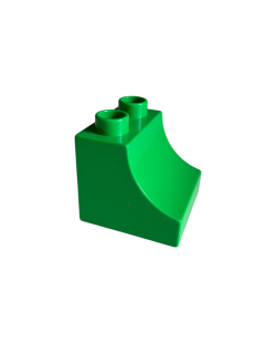 Lego Duplo kostka stříška zakulacená zelená 2x2x2