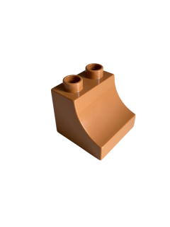 Lego Duplo kostka stříška zakulacená sv. nugátová 2x2x2