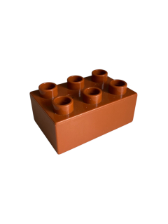 Lego® Duplo® kostka tm. nugátová 2x3