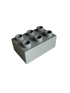 Lego® Duplo® kostka sv. šedá 2x3