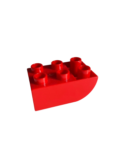Lego® Duplo® kostka zaoblená nahoru 2x3 červená