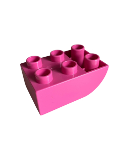 Lego® Duplo® kostka zaoblená nahoru 2x3 růžová