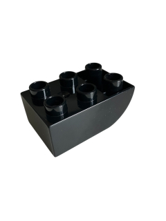 Lego® Duplo® kostka zaoblená nahoru 2x3 černá