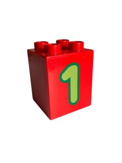 Lego Duplo kostka s číslem 1