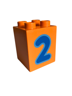 Lego Duplo kostka s číslem 2