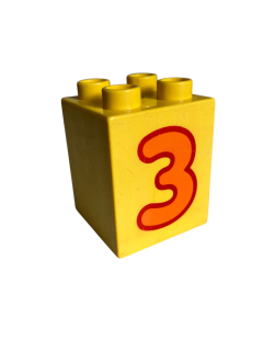 Lego Duplo kostka s číslem 3