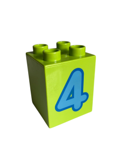 Lego Duplo kostka s číslem 4