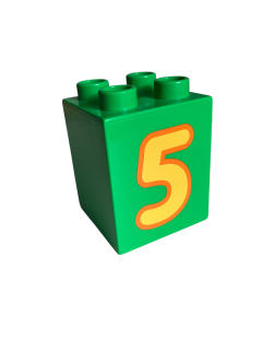 Lego Duplo kostka s číslem 5