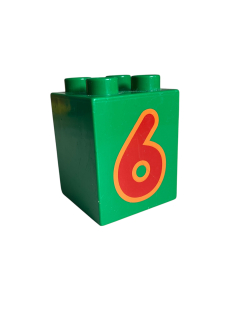 Lego Duplo kostka s číslem 6
