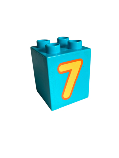 Lego Duplo kostka s číslem 7