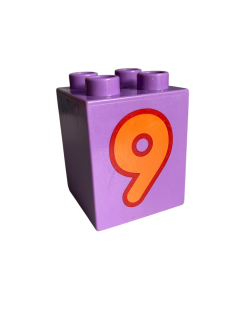 Lego Duplo kostka s číslem 9