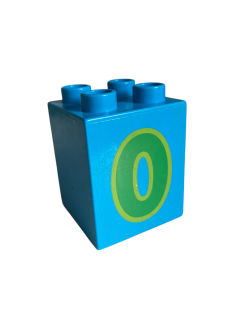 Lego Duplo kostka s číslem 0