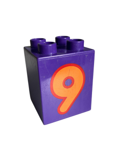 Lego Duplo kostka s číslem 9
