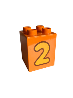 Lego® Duplo® kostka s číslem 2