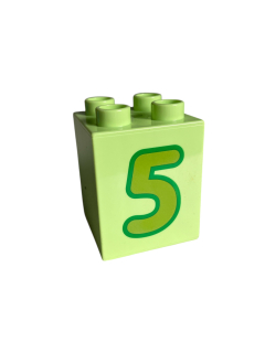 Lego Duplo kostka s číslem 5