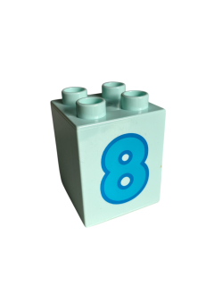 Lego Duplo kostka s číslem 8