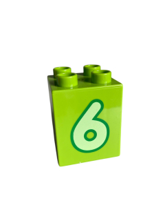 Lego Duplo kostka s číslem 6