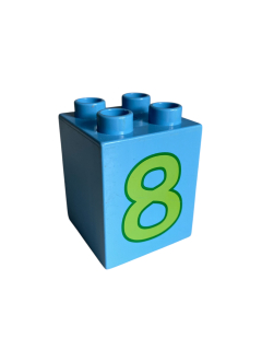 Lego Duplo kostka s číslem 8