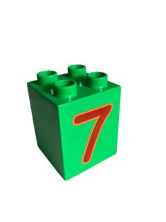 Lego Duplo kostka s číslem 7