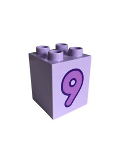 Lego Duplo kostka s číslem 9