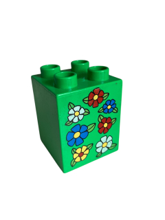 Lego® Duplo kostka s potiskem květin