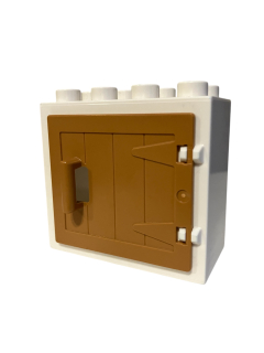 Lego Duplo okno/dvířka bílohnědé
