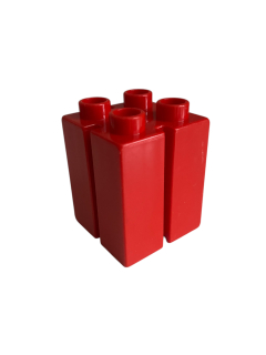 Lego® Duplo® Kostka 2x2x2 s drážkami červená
