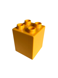 Lego Duplo kostka sv. oranžová 2x2x2