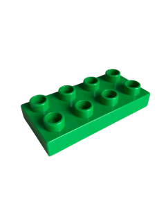 Lego Duplo kostka stř. zelená 4x2 úzká