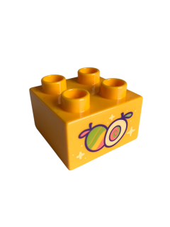 Lego Duplo kostka s potiskem ovoce